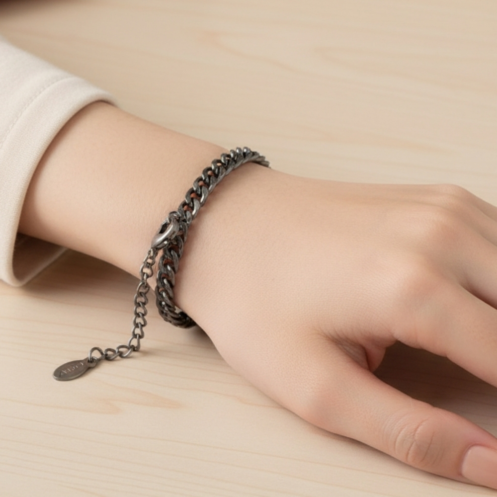 ALDO dark gray metal bracelet